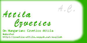 attila czvetics business card